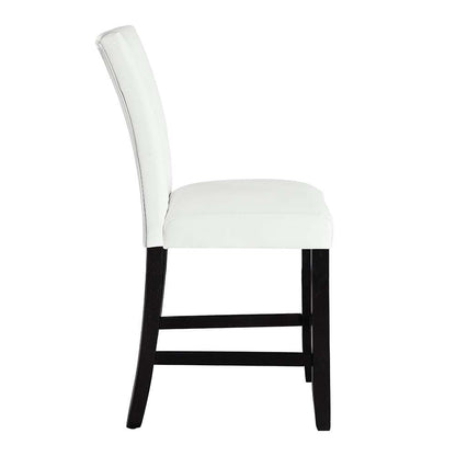 ACME Furniture - Hussein - Counter Height Chair (Set of 2) - White Synthetic Leather & Black  - DN01445A view 3