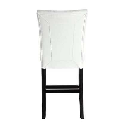 ACME Furniture - Hussein - Counter Height Chair (Set of 2) - White Synthetic Leather & Black  - DN01445A view 4