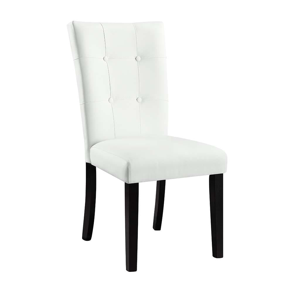 ACME Furniture - Hussein - Side Chair (Set of 2) - White Synthetic Leather & Black Finish - DN01447 view 2