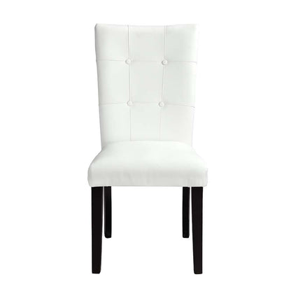 ACME Furniture - Hussein - Side Chair (Set of 2) - White Synthetic Leather & Black Finish - DN01447 view 3