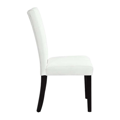 ACME Furniture - Hussein - Side Chair (Set of 2) - White Synthetic Leather & Black Finish - DN01447 view 4