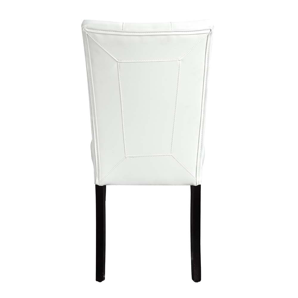 ACME Furniture - Hussein - Side Chair (Set of 2) - White Synthetic Leather & Black Finish - DN01447 view 5