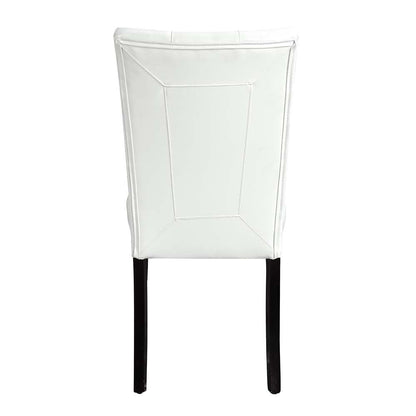 ACME Furniture - Hussein - Side Chair (Set of 2) - White Synthetic Leather & Black Finish - DN01447 view 5
