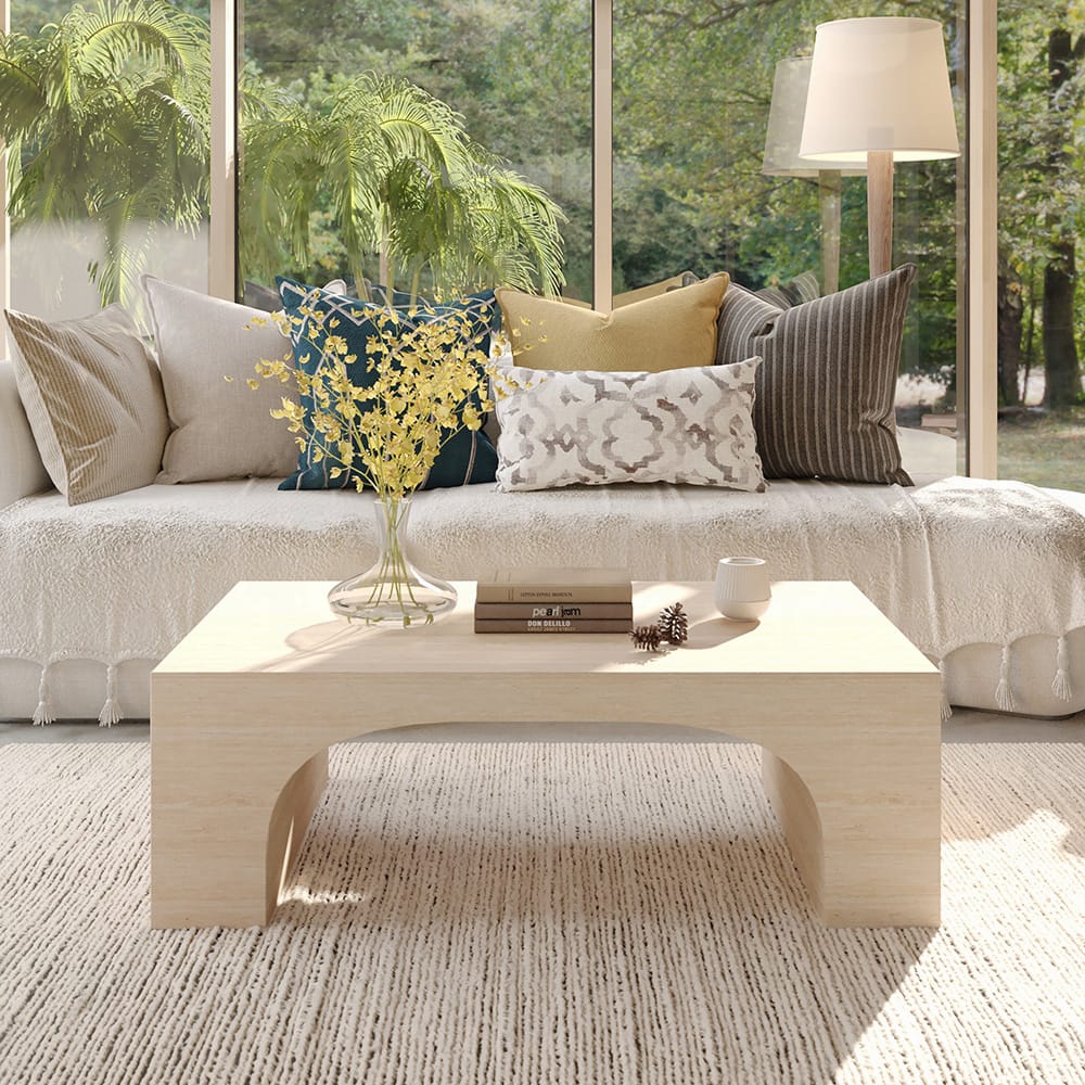 ACME Furniture - Inca - Coffee Table - Travertine Stone  - LV04735 view 5