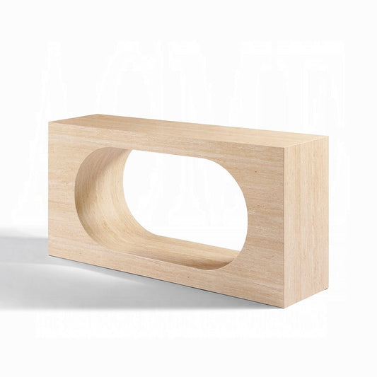 ACME Furniture - Inca - Console Table - Travertine Stone  - AC04737 view 1