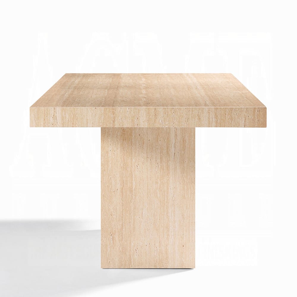 ACME Furniture - Inca - Dining Table - Travertine Stone  - DN04745 view 3