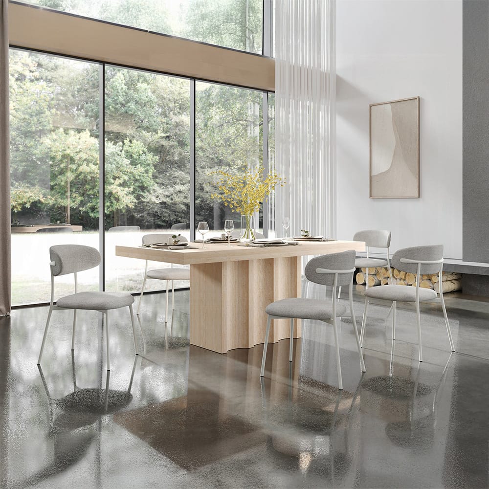 ACME Furniture - Inca - Dining Table - Travertine Stone  - DN04745 view 5