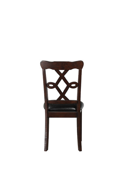 ACME Furniture - Ingeborg 5Pc Pack Dining Set - Black Synthetic Leather & Espresso - 71835 veiw 3