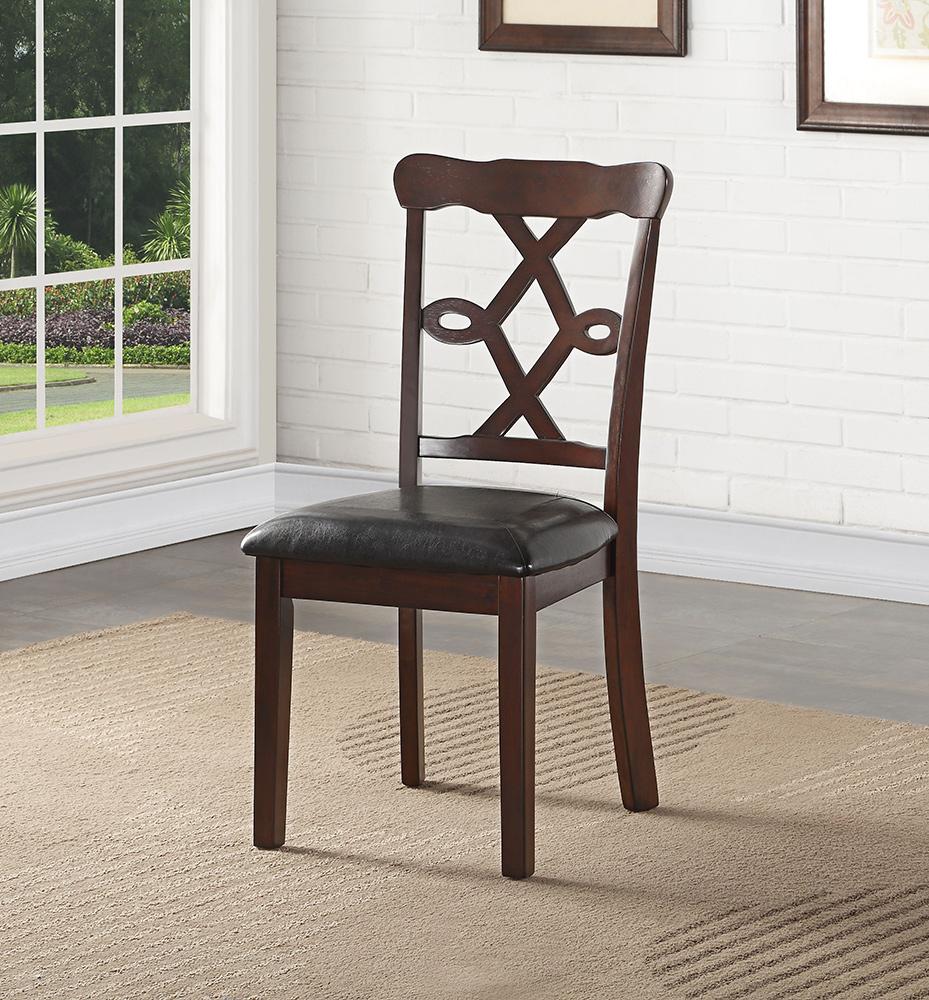 ACME Furniture - Ingeborg 5Pc Pack Dining Set - Black Synthetic Leather & Espresso - 71835 veiw 4