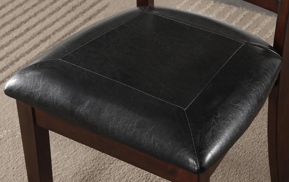 ACME Furniture - Ingeborg 5Pc Pack Dining Set - Black Synthetic Leather & Espresso - 71835 veiw 5