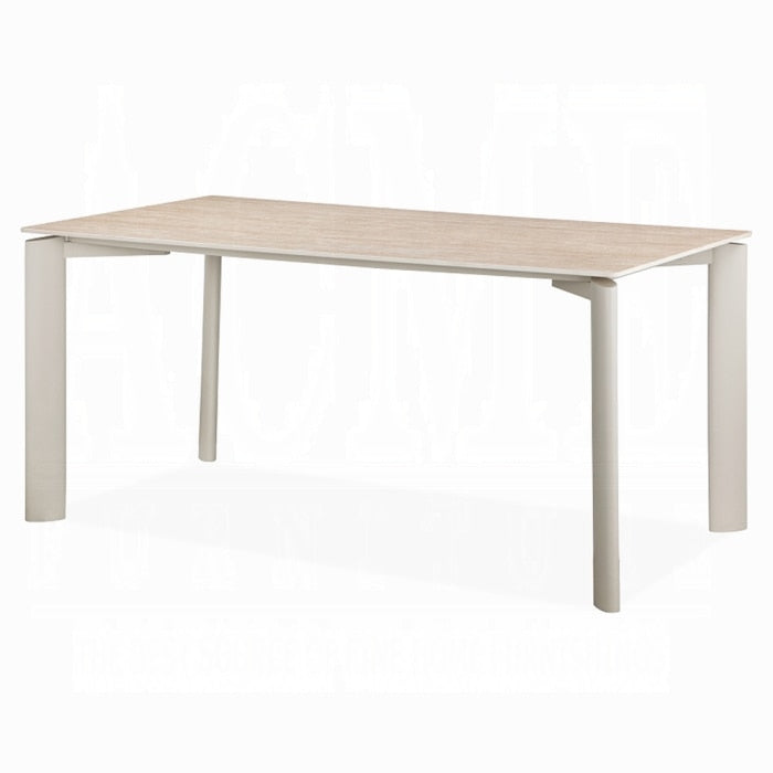 ACME Furniture - Ingram Dining Table - Ceramic Top & Light Gray Finish - DN03105 view 1