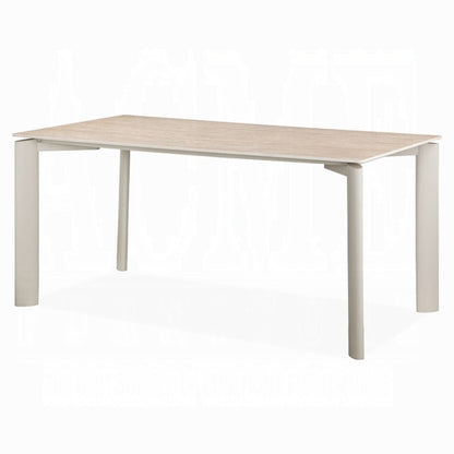 ACME Furniture - Ingram Dining Table - Ceramic Top & Light Gray Finish - DN03105 view 1