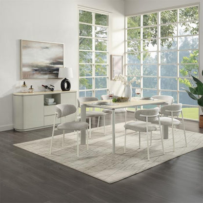 ACME Furniture - Ingram Dining Table - Ceramic Top & Light Gray Finish - DN03105 veiw 3
