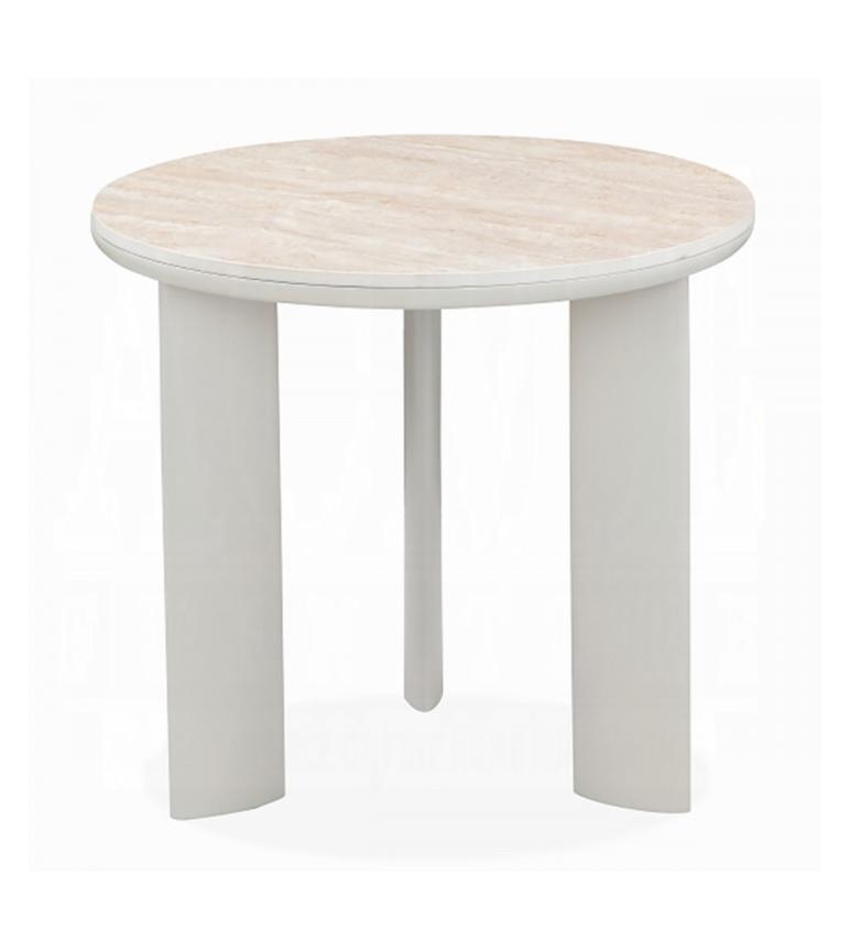 ACME Furniture - Ingram End Table - Ceramic Top & Light Gray Finish - LV03116 view 1