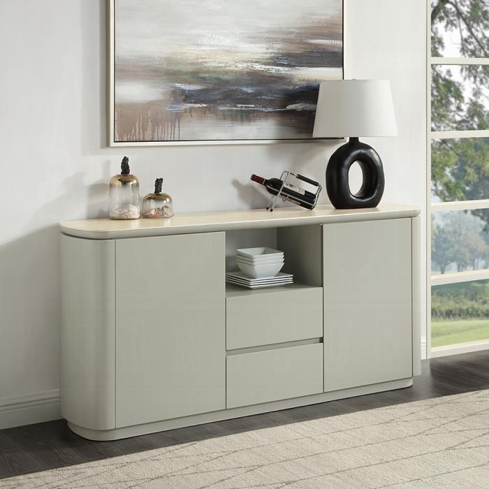 ACME Furniture - Ingram Server - Ceramic Top & Light Gray Finish - DN03108 veiw 3