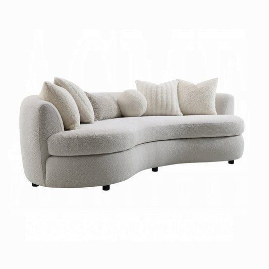 ACME Furniture - Iniko Sofa w/6 Pillows - Beige Boucle - LV02542 view 1