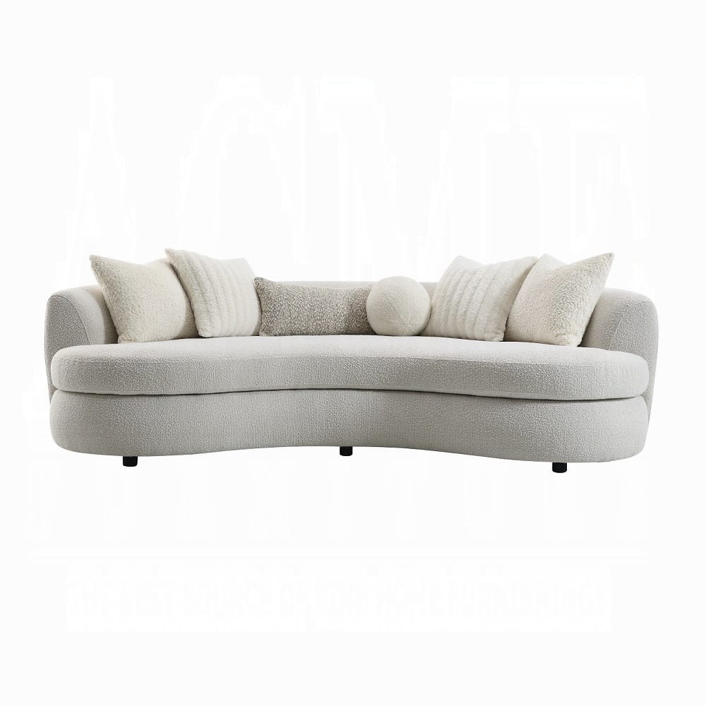ACME Furniture - Iniko Sofa w/6 Pillows - Beige Boucle - LV02542 view 2