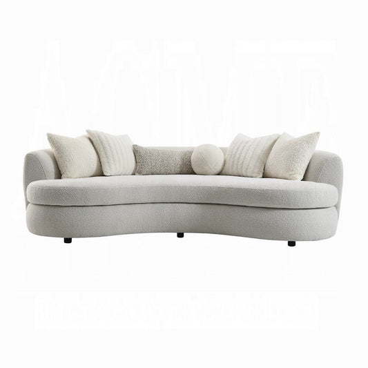 ACME Furniture - Iniko Sofa w/6 Pillows - Beige Boucle - LV02542 view 2