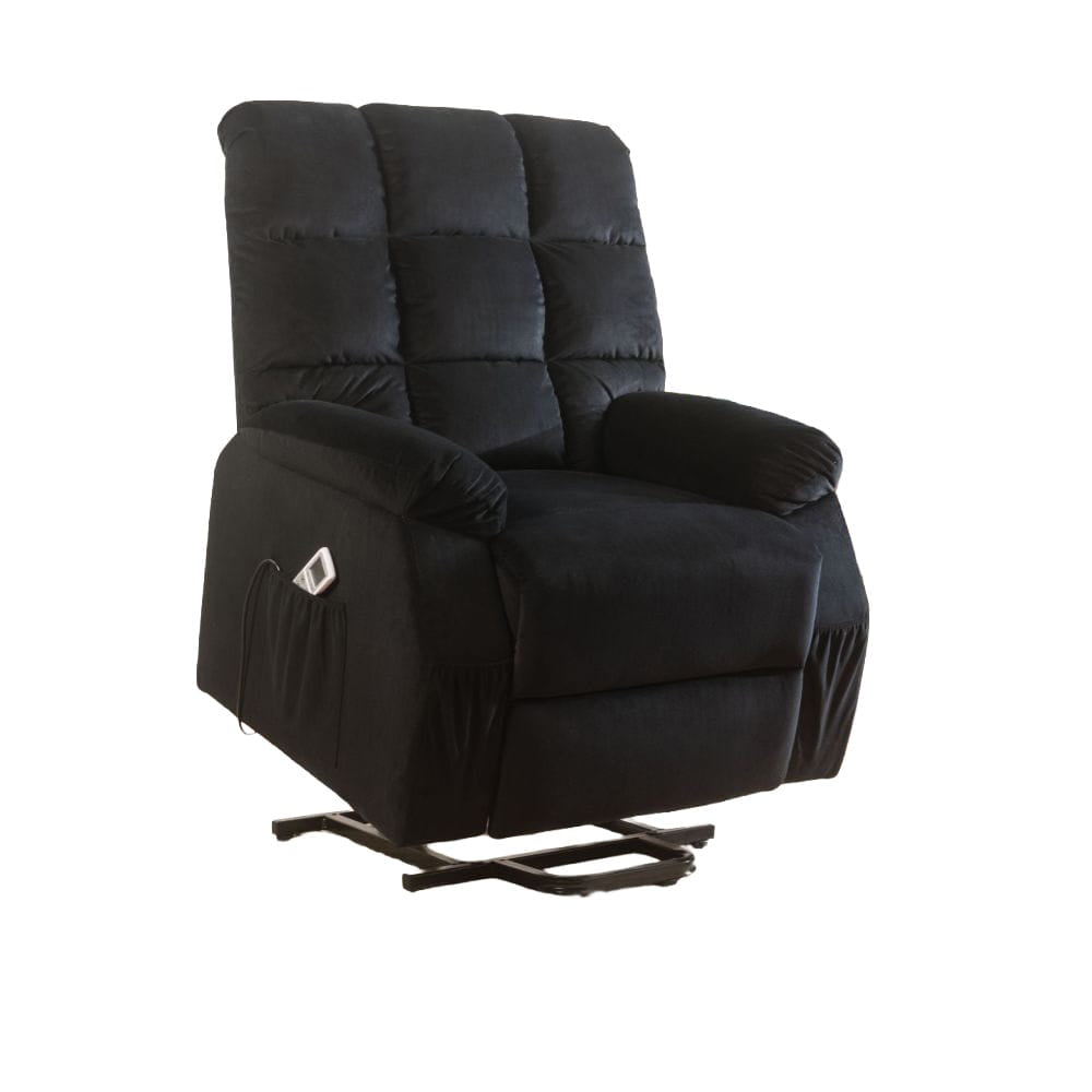 ACME Furniture - Ipompea - Recliner w/Power Lift & Massage - Black Velvet - 59262A view 1