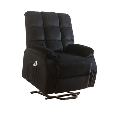 ACME Furniture - Ipompea - Recliner w/Power Lift & Massage - Black Velvet - 59262A view 1
