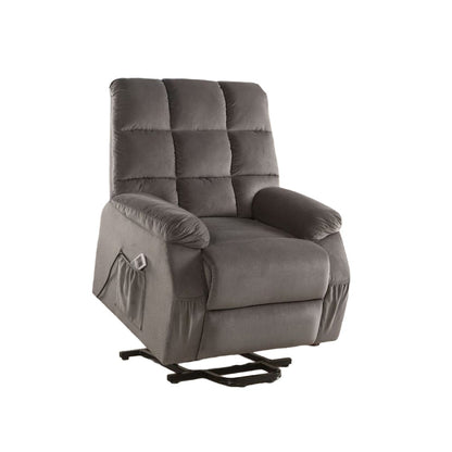 ACME Furniture - Ipompea - Recliner w/Power Lift & Massage - Gray Velvet - 59263A view 1