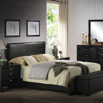 ACME Furniture - Ireland III - Eastern King Bed - Black Synthetic Leather - 14337EK view 6