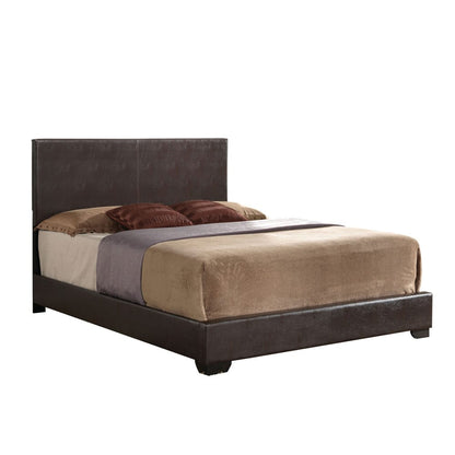 ACME Furniture - Ireland III - Eastern King Bed - Brown Synthetic Leather - 14367EK view 1