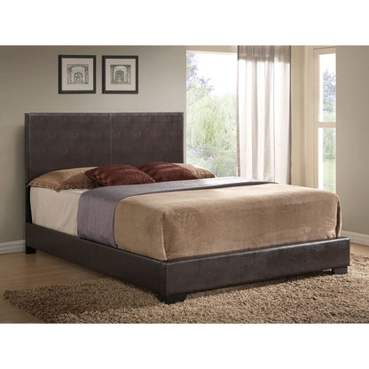 ACME Furniture - Ireland III - Eastern King Bed - Brown Synthetic Leather - 14367EK view 4