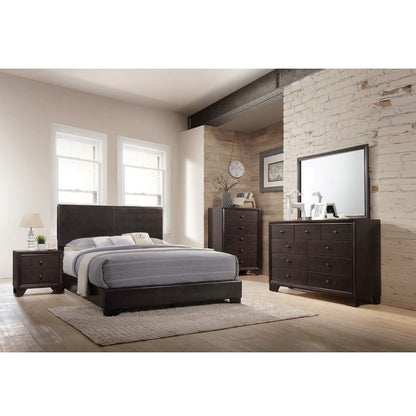 ACME Furniture - Ireland III - Eastern King Bed - Brown Synthetic Leather - 14367EK view 5