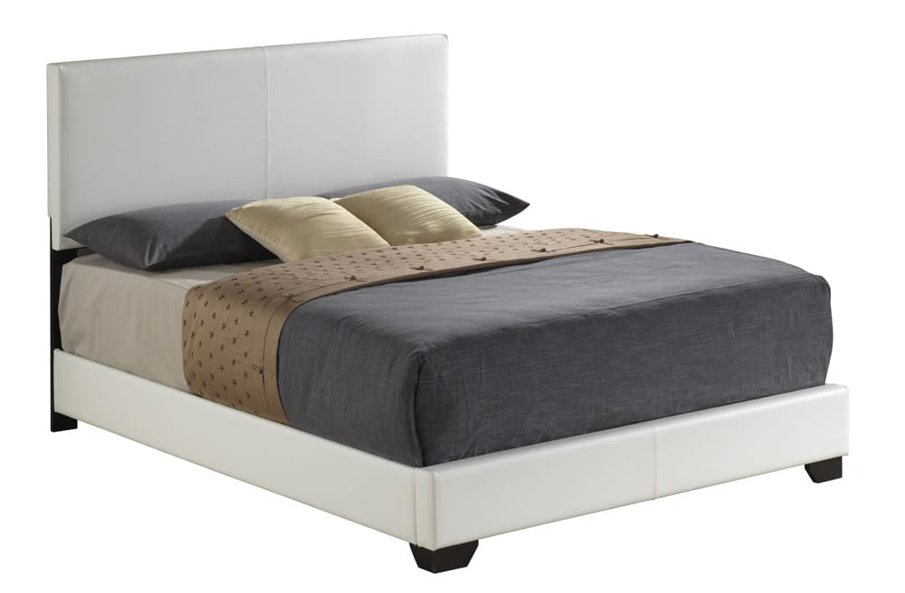 ACME Furniture - Ireland III - Queen Bed - White Synthetic Leather - 14390Q view 1