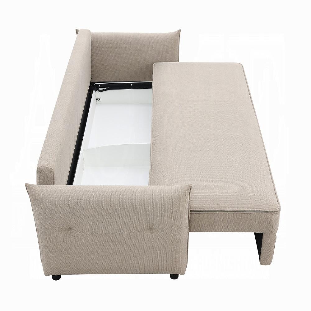 ACME Furniture - Irina Sofa w/Sleeper - Beige Fabric - LV03110 view 4