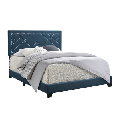 ACME Furniture - Ishiko - Eastern King Bed - Dark Teal Linen - 20857EK view 1