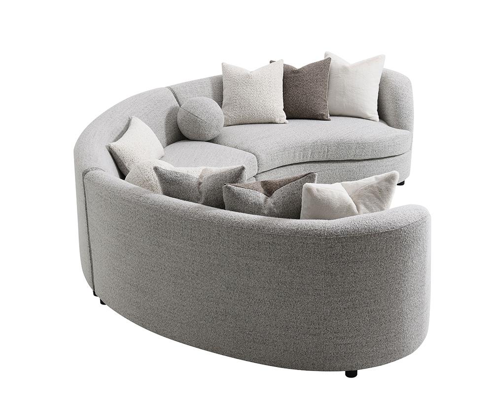 ACME Furniture - Ivria Sectional Sofa w/9 Pillows - Gray Boucle - LV02541 veiw 4