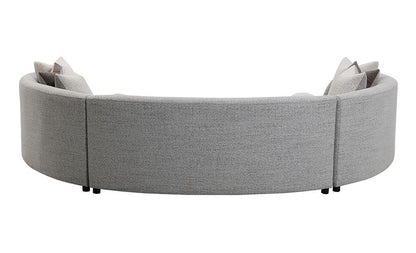 ACME Furniture - Ivria Sectional Sofa w/9 Pillows - Gray Boucle - LV02541 veiw 5