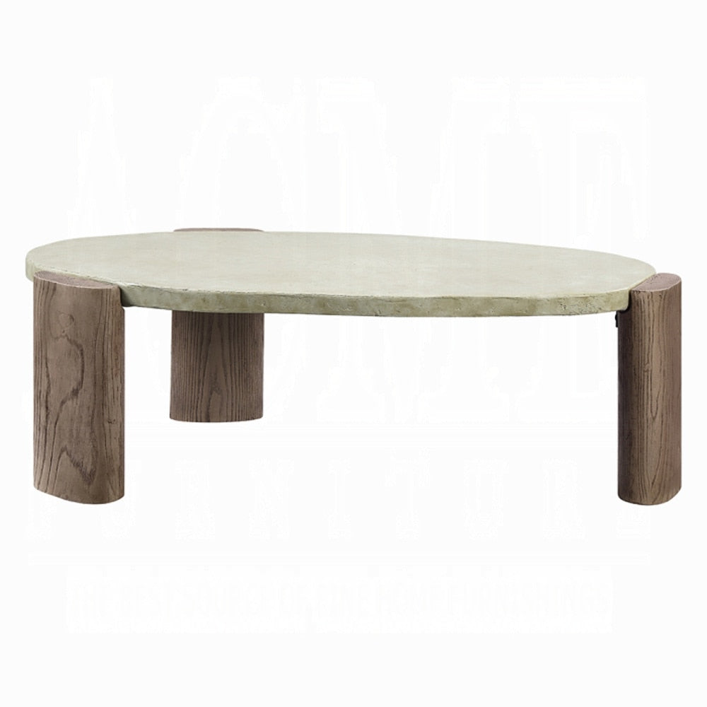 ACME Furniture - Jacinda Coffee Table - Weathered Gray & Oak - LV01929 veiw 2