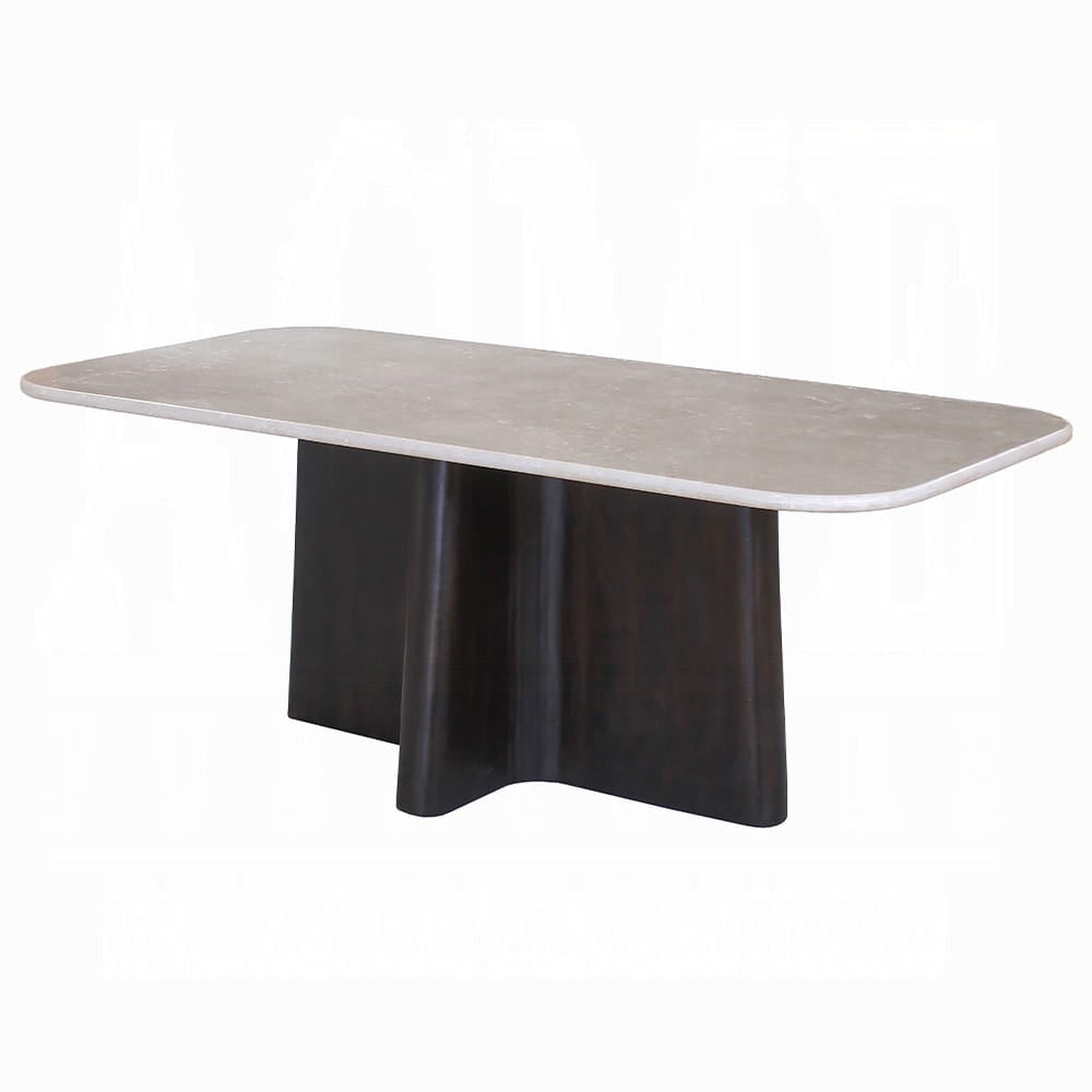ACME Furniture - Jacory - Dining Table w/Bottocino Marble Top - Bottocino Marble Top &  Espresso - DN04775 view 2