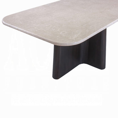 ACME Furniture - Jacory - Dining Table w/Bottocino Marble Top - Bottocino Marble Top &  Espresso - DN04775 view 4