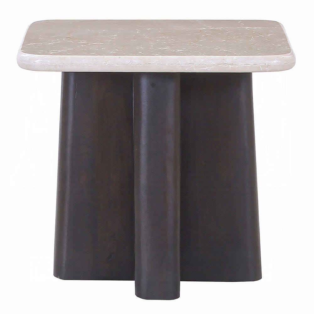 ACME Furniture - Jacory - End Table w/Bottocino Marble Top - Bottocino Marble Top &  Espresso - LV04766 view 2