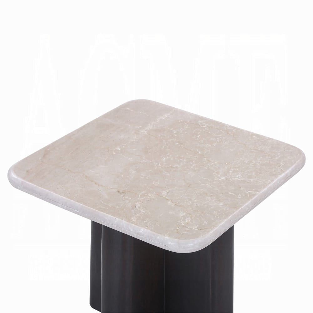 ACME Furniture - Jacory - End Table w/Bottocino Marble Top - Bottocino Marble Top &  Espresso - LV04766 view 3