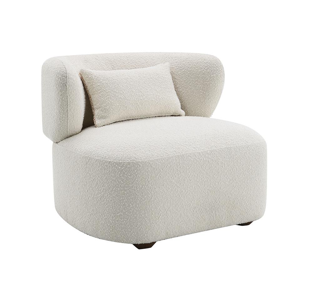 ACME Furniture - Jaicy Accent Chair w/Pillow - Beige Boucle - AC02589 veiw 1