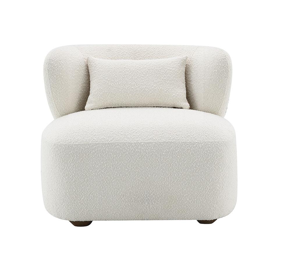 ACME Furniture - Jaicy Accent Chair w/Pillow - Beige Boucle - AC02589 veiw 5