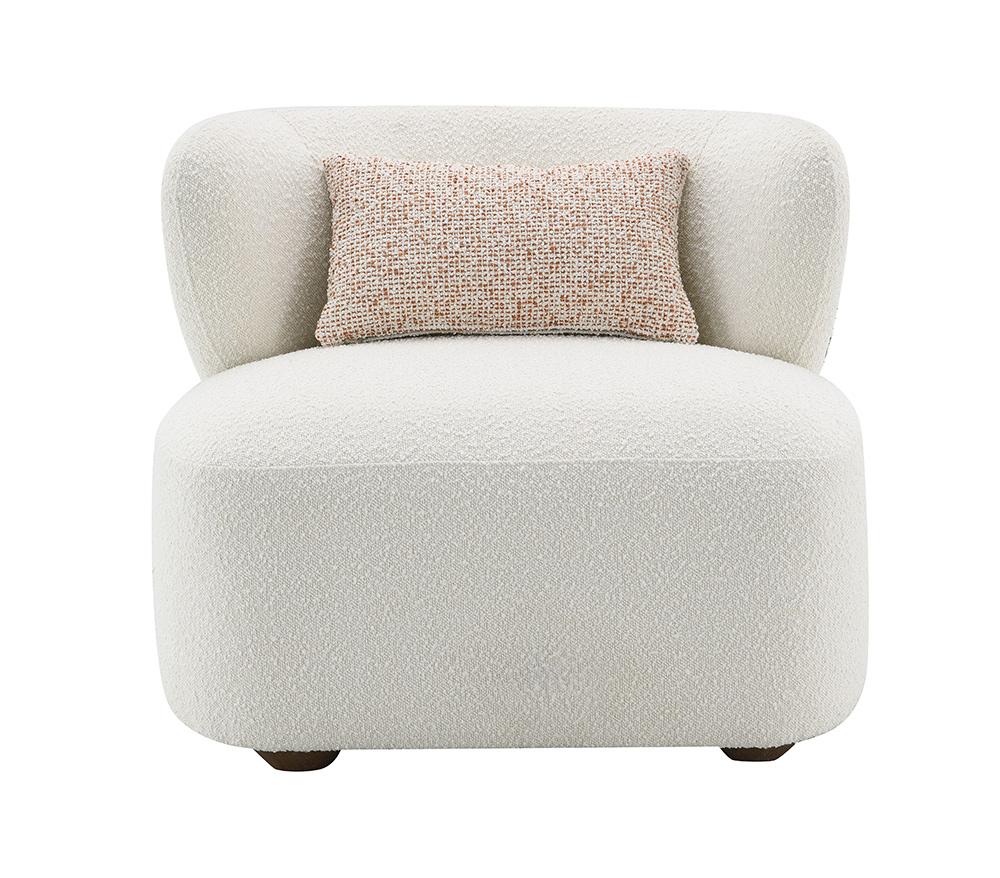 ACME Furniture - Jaicy Accent Chair w/Pillow - Beige Boucle - AC02589 veiw 6