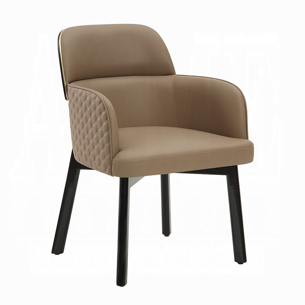 ACME Furniture - Jamonica - Arm Chair  - Brown & Beige Synthetic Leather & Gold  - DN60022 view 1