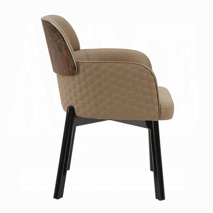 ACME Furniture - Jamonica - Arm Chair  - Brown & Beige Synthetic Leather & Gold  - DN60022 view 3