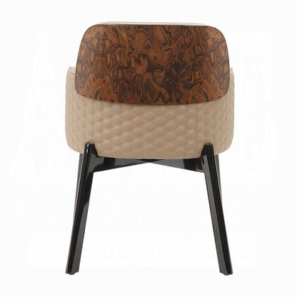 ACME Furniture - Jamonica - Arm Chair  - Brown & Beige Synthetic Leather & Gold  - DN60022 view 4
