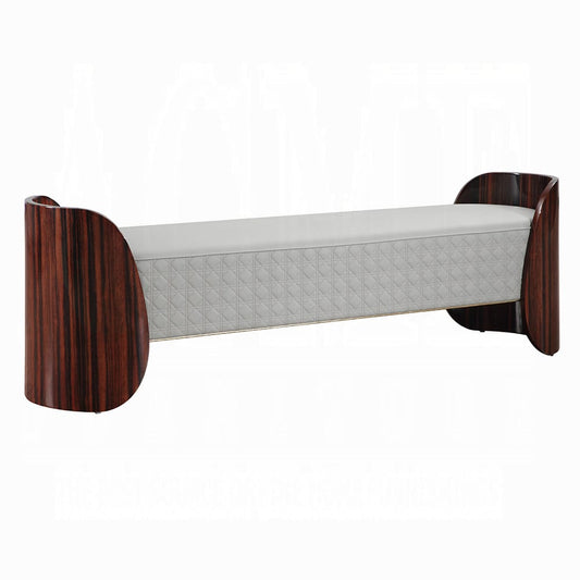 ACME Furniture - Jamonica - Bench - Glossy Wood Grain Top & Gold  - BD20027 view 1
