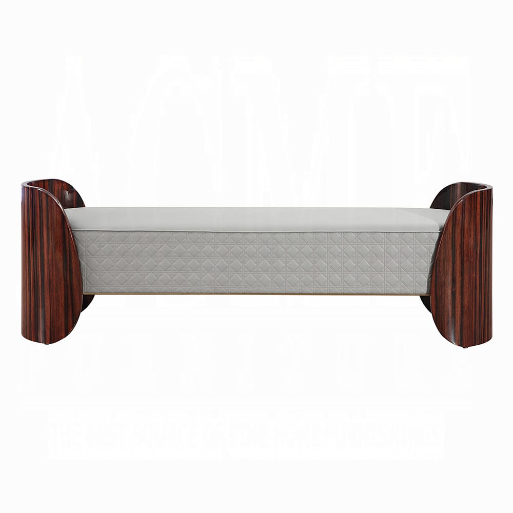 ACME Furniture - Jamonica - Bench - Glossy Wood Grain Top & Gold  - BD20027 view 2
