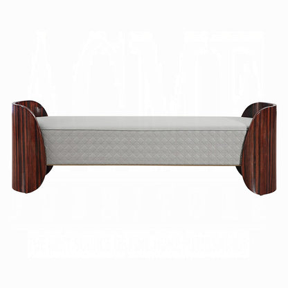 ACME Furniture - Jamonica - Bench - Glossy Wood Grain Top & Gold  - BD20027 view 2