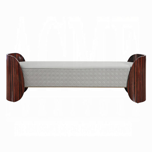ACME Furniture - Jamonica - Bench - Glossy Wood Grain Top & Gold  - BD20027 view 2