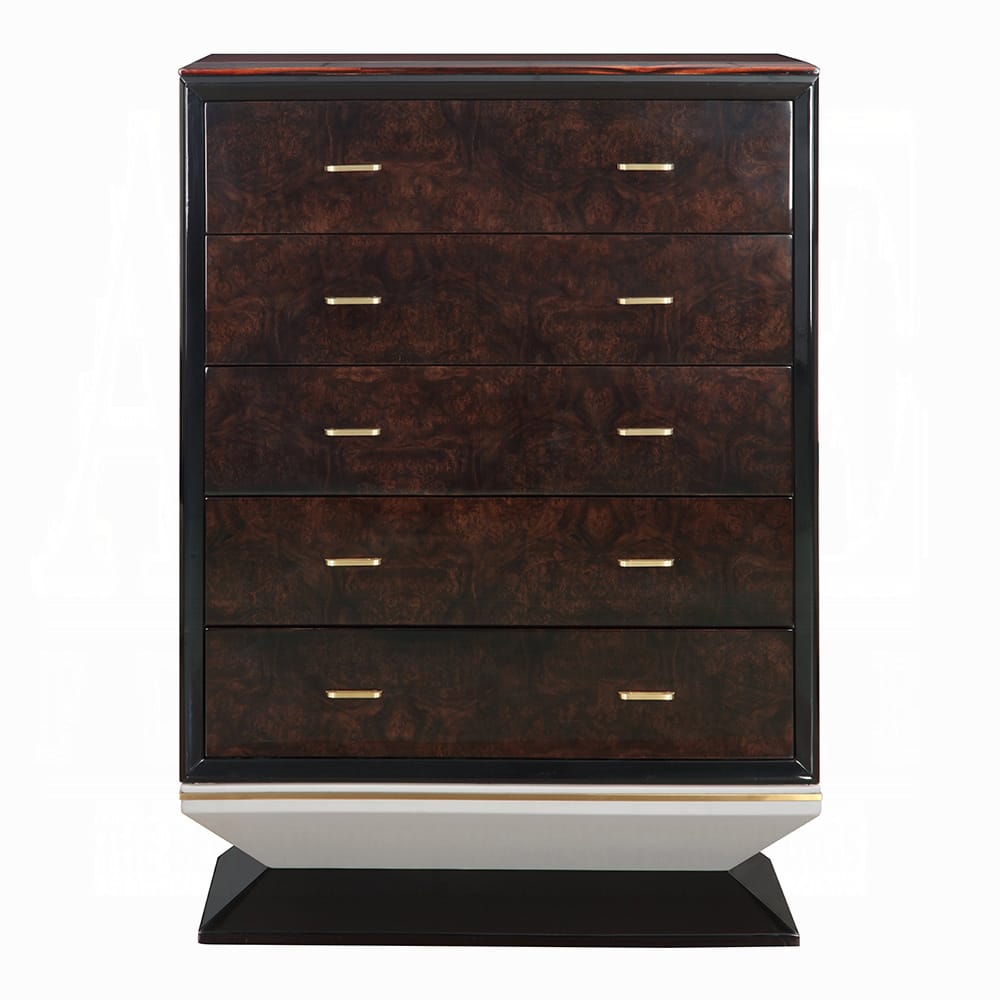 ACME Furniture - Jamonica - Chest - Glossy Wood Grain Top & Gold  - BD20026 view 2